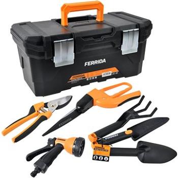 FERRIDA, box na náradie, 40,8 cm + zavlažovacia pištoľ 7 + B-Pruner + nožnice na trávu + sada záhrad