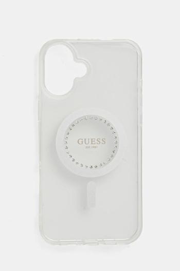 Puzdro na mobil Guess iPhone 16 Plus 6.7 biela farba, GUHMP16MPFTDTEH