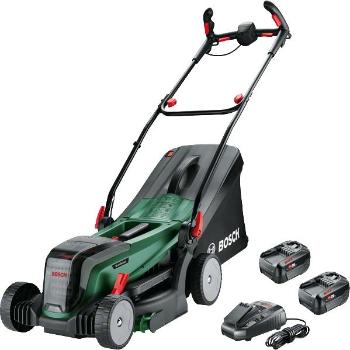 Akkus fűnyíró BOSCH UniversalRotak 2×18 V-37-550 (2×4,0 Ah)