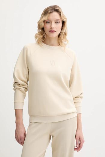 Mikina Armani Exchange béžová farba, s nášivkou, XW000826 AF13397