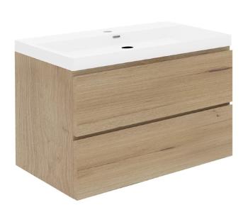 Kúpeľňová skrinka s umývadlom SAT B-Way 99x50x45 cm dub mat BWAY2100OAKU4