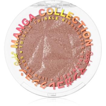 Rude Cosmetics Manga Collection Twinkle Twinkle Highlighter kompaktný púdrový rozjasňovač odtieň Sawa-Chan's Heart 4 g