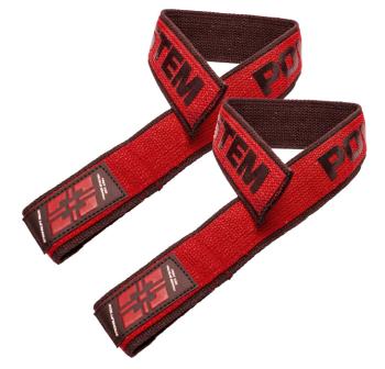 POWER SYSTEM Trhačky Lifting Straps Duplex, čierná/červená, 2 ks