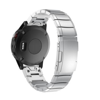 ARMOUR QUICK RELEASE Kovový remienok pre Garmin Fenix E 47mm strieborný