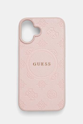 Puzdro na mobil Guess iPhone 16 Plus 6.7 ružová farba, GUHMP16MPSAPSMEP