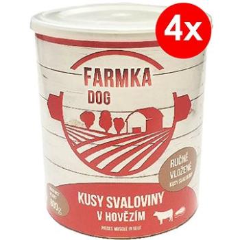 FARMKA DOG 800 g so svalovinou, 4 ks (8594025084036)