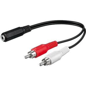 PremiumCord Kábel Jack 3,5 mm – 2× CINCH F/M 20 cm (kjackcinb02)