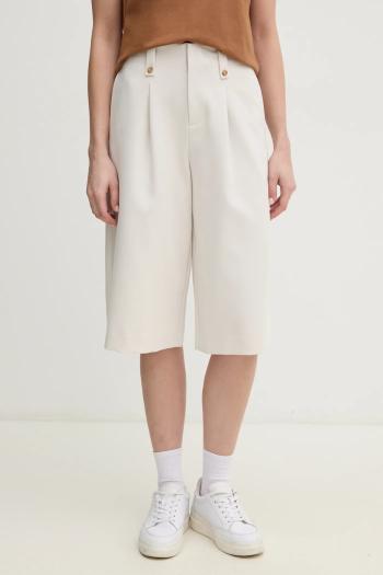Šortky Calvin Klein Jeans dámske, béžová farba, jednofarebné, vysoký pás, J20J225412