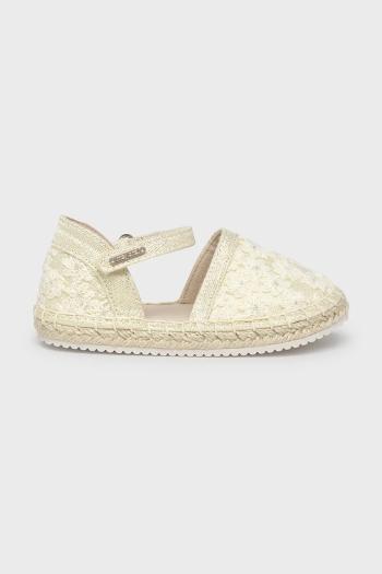 Detské espadrilky Mayoral zlatá farba, 41644