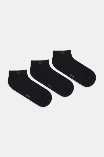 Ponožky Calvin Klein 3-pak čierna farba, 701234366