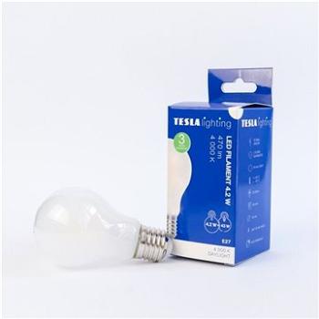 Tesla – LED žiarovka FILAMENT RETRO BULB, E27, 4,2 W, 230 V, 470 lm, 25000 h, 4000 K denná biela, 36 (BL274240-1F)