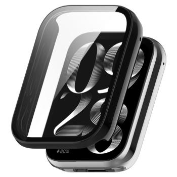 PC FULL COVER Plastový kryt so sklom pre Xiaomi Smart Band 9 Pro čierny