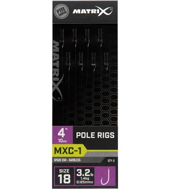 Matrix náväzec mxc-1 pole rig barbless 10 cm - size 18 0,125 mm