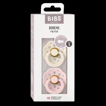 BIBS Boheme cumlíky z prírodného kaučuku Ivory / Blossom veľkosť 1, 2 ks