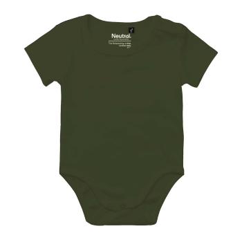 Neutral Detské body s krátkymi rukávmi z organickej Fairtrade bavlny - Military | 92