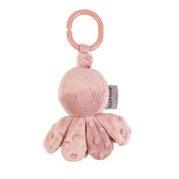 Nattou Lapidou chobotnička vibrační na C kroužku dusty pink 20 cm