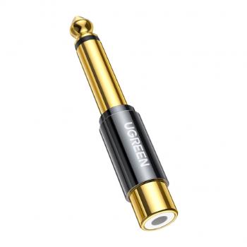 Ugreen AV169 adaptér 6.35mm jack / RCA M/F, zlatý (AV169)