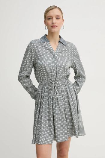 Šaty Tommy Hilfiger šedá farba, mini, áčkový strih, WW0WW44020