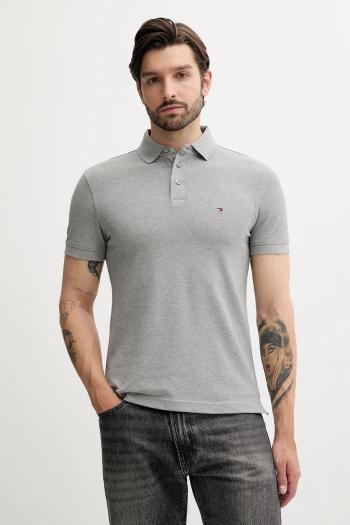 Polo tričko Tommy Hilfiger pánske, zelená farba, jednofarebné, MW0MW17771