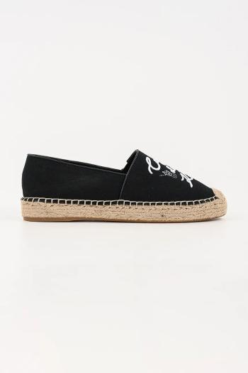Espadrilky Karl Lagerfeld KAMINI DUO čierna farba, KL81125
