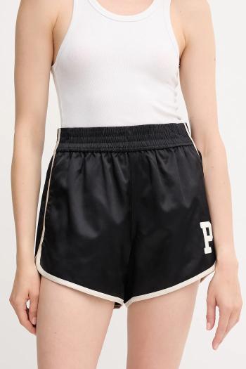 Šortky Polo Ralph Lauren čierna farba, jednofarebné, stredne vysoký pás, 211970986
