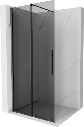 MEXEN/S Velar Sprchová zástěna posuvná Walk-in 120 x 200, grafit 8 mm, grafit kartáčovaná 871-120-000-43-66
