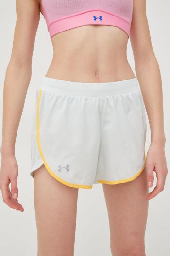 Bežecké šortky Under Armour Fly By Elite 1369766-593, dámske, zelená farba, jednofarebné, stredne vysoký pás