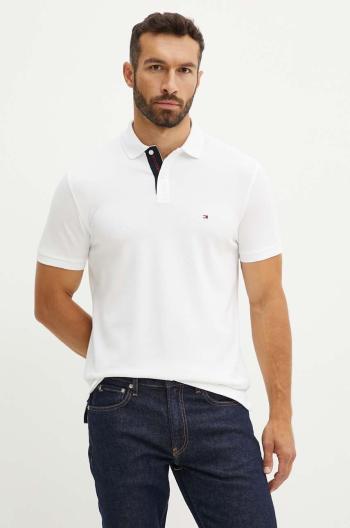 Polo tričko Tommy Hilfiger pánske, biela farba, jednofarebné, MW0MW34753