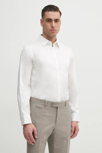 Košeľa Armani Exchange pánska, biela farba, regular, s klasickým golierom, XM000339 AF10192