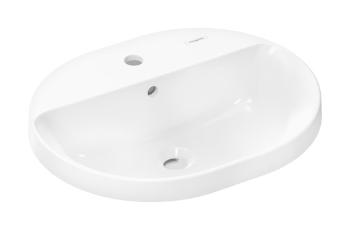 Zápustné umývadlo Hansgrohe Xuniva U 55x45 cm otvor pre batériu uprostred 60161450