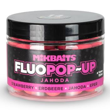 Mikbaits plávajúce boilie fluo jahoda 150 ml 14 mm