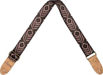 Cascha CGS-VC9 Vegan Cork Gitarový pás Green Chevron