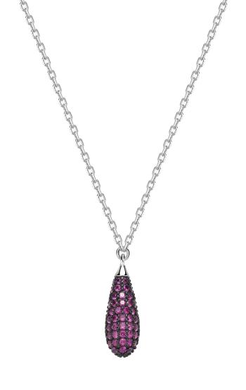 Brosway Strieborný náhrdelník so zirkónmi Tear Drop Passion Ruby Fancy FPR121