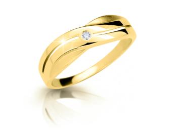 Cutie Jewellery Nežný prsteň zo žltého zlata so zirkónom Z6865-1562-10-X-1 52 mm
