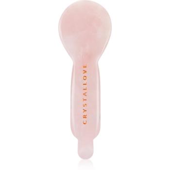 Crystallove Rose Quartz Spoon Eye Gua Sha masážna pomôcka na očné okolie 1 ks