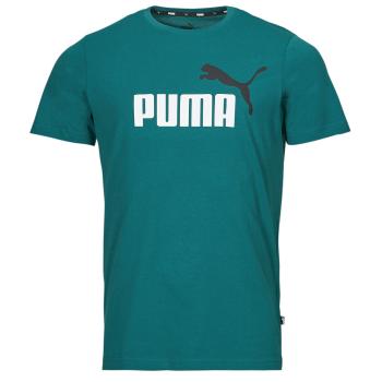 Puma  ESS+ 2 COL LOGO TEE  Tričká s krátkym rukávom Modrá