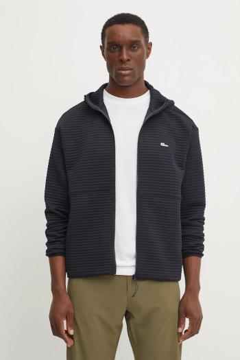 Mikina Jack Wolfskin Mogari pánska, tmavomodrá farba, s kapucňou, jednofarebná, A63849