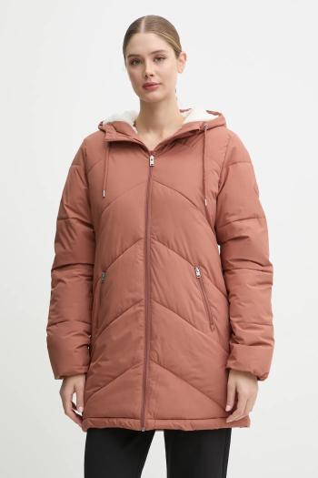 Bunda Roxy Better Weather dámska, hnedá farba, zimná, oversize, ERJJK03634