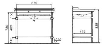 Kovová základňa VITRA 370-1104