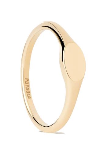 PDPAOLA Originálny pozlátený prsteň Oval Mini AN01-C46 48 mm