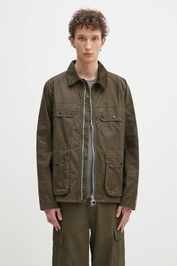 Bunda Barbour Barbour Re-Engineered Short Bedale Wax Jacket zelená farba, prechodná, MWX2446