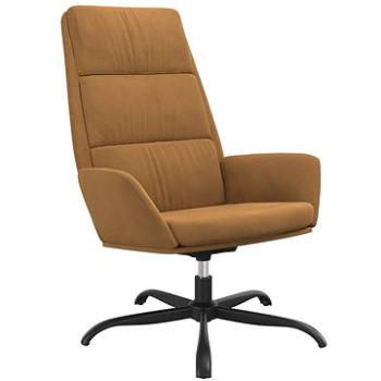 Relaxačné kreslo hnedé zamat, 341415