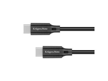 Kábel KRUGER & MATZ KM1261 Basic USB-C/USB-C 2,5m Black