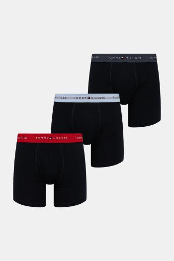 Boxerky Tommy Hilfiger 3-pak pánske, čierna farba, UM0UM02765