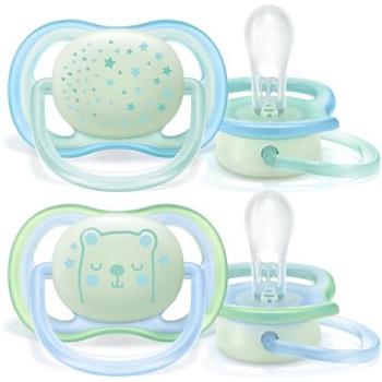 Philips AVENT Šidítko nočné 0 – 6 m, chlapec, 2 ks (8710103901747)