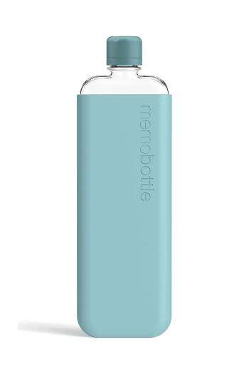 Fľaša na vodu Memobottle Original Slim 450 ml tyrkysová farba