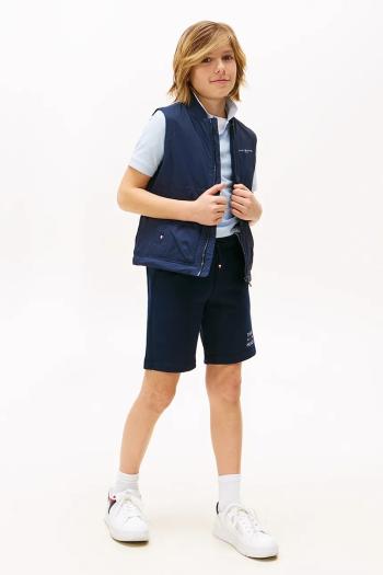 Detské nohavice Tommy Hilfiger tmavomodrá farba, s nášivkou, KB0KB09559