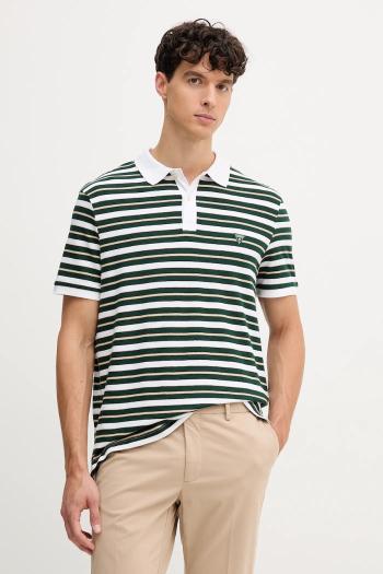 Bavlnené polo tričko Guess zelená farba, vzorované, M5YP04 KCY11