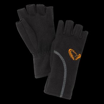 Savage gear rukavice wind pro half finger black - l