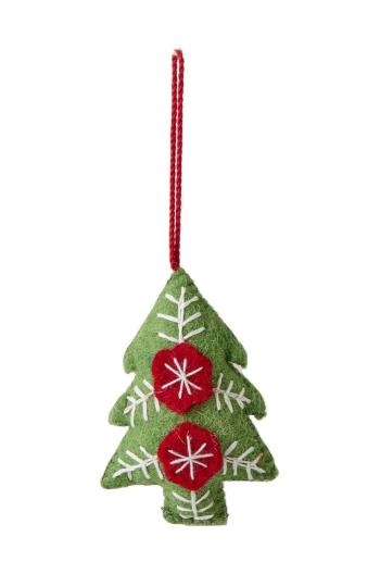 Závesná dekorácia Rice Christmas Tree Fabric